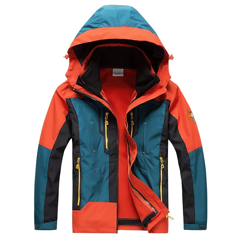 Men's Women's Hiking 3-in-1 Jackets Waterproof Hiking Jacket Rain Jacket Hiking Fleece Jacket Winter Outdoor Thermal Warm Waterproof Windproof Lightweight Outerwear Winter Jacket Trench Coat Hunting2