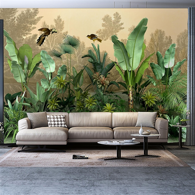 Cool Wallpapers Forest Beautiful Wallpaper Wall Mural Wall Sticker Covering Print  Peel and Stick Removable Self Adhesive Scenic Tropical Rainforest Plantain PVC / Vinyl Home Decor3