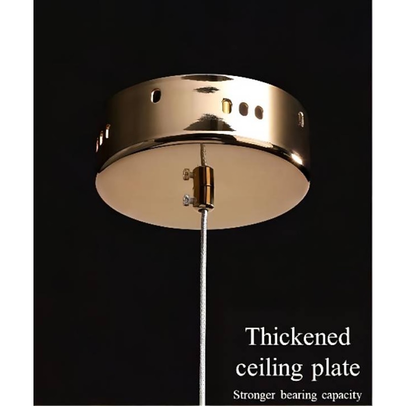 23cm LED Pendant Light Island Light Circle Design Round Design Geometric Shapes Pendant Light Metal Artistic Style Vintage Style Modern Style Artistic Modern 85-265V4