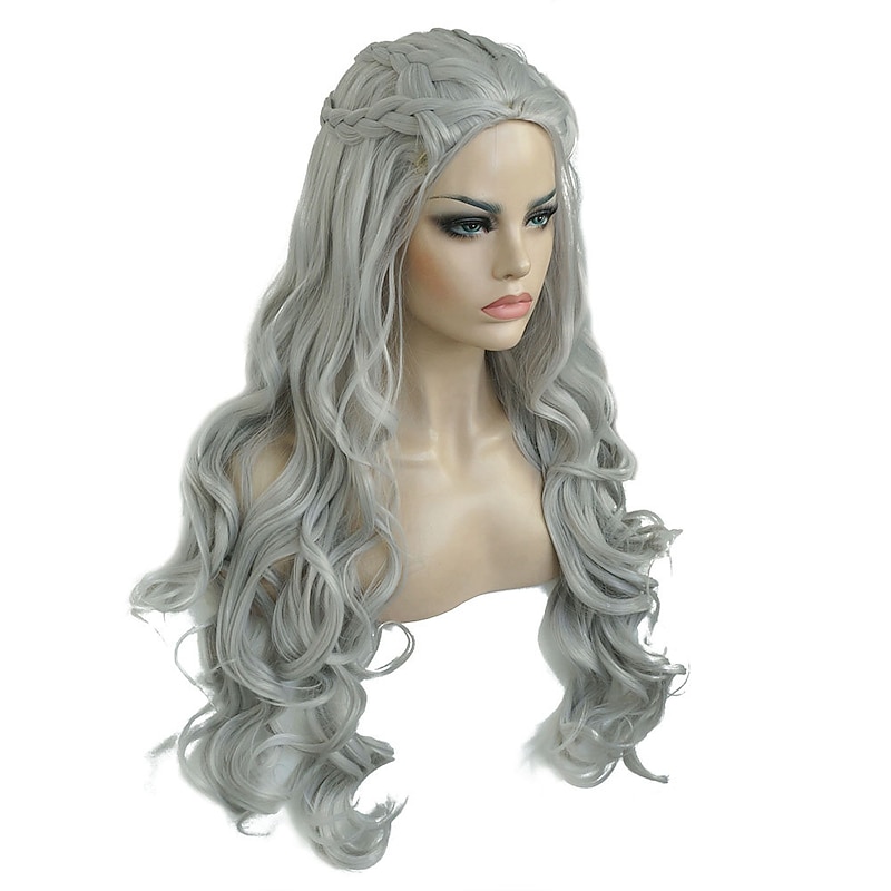House of the Dragon Daenerys Targaryen  Wig Wig Cosplay Wig  Wig white blonde long wavy wig  Wig for women Daenerys Targaryen Dragon Princess Wig4