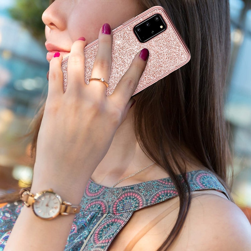 Phone Case For Samsung Galaxy S25 S24 S23 S22 S21 FE S21 Ultra Plus A34 S20 A32 A52 Back Cover Glitter Shine Glitter Shine TPU4