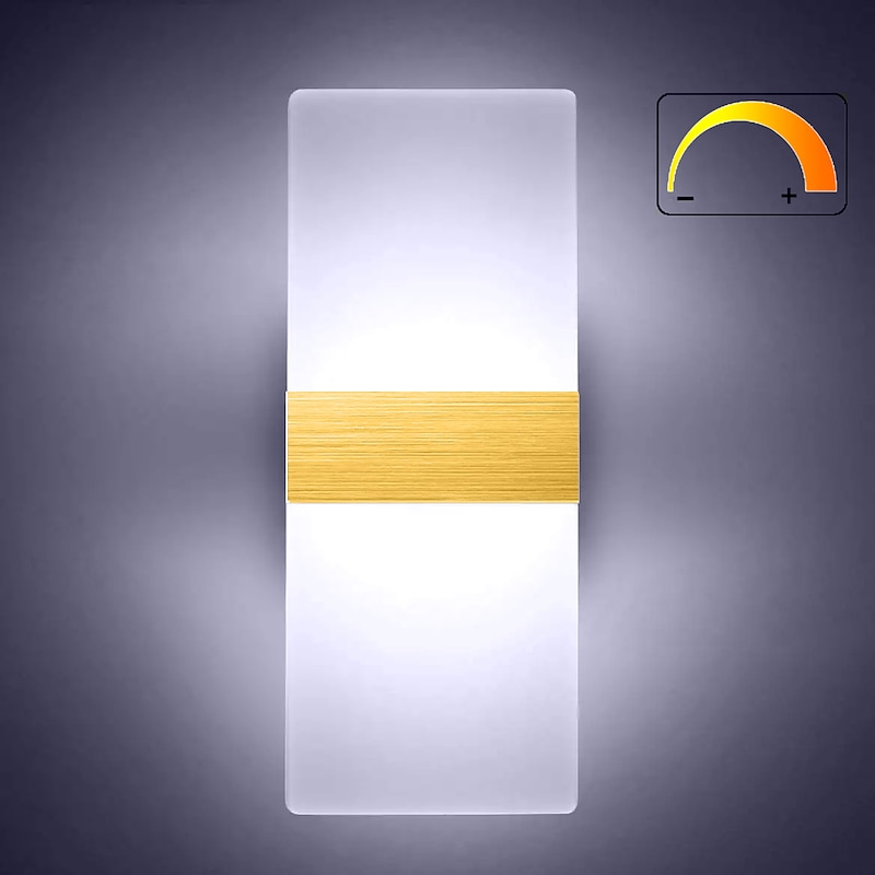 Modern Dimmable LED Acrylic Wall Lamp 7W Warm LightWhite Light Up and Down Light is Applicable to Bedroom Corridor Stair Indoor Home Decoration Lighting Fixtures4