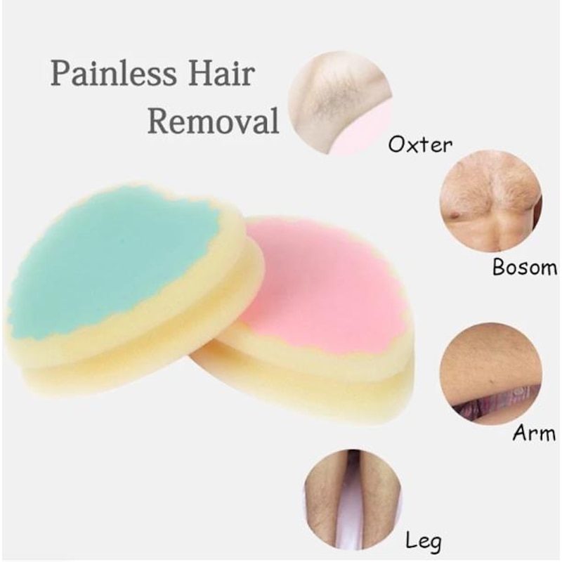 Magic Painless Hair Removal Depilation Sponge Pad Remove Hair Remover Women Hair Remover Sponge Effective Skin Care3