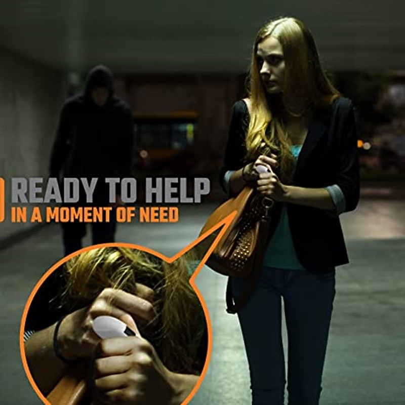 Women's Self Defense Personal Alarm Key Fob  USB Rechargeable 130 dB Loud Security Alarm Whistle with LED Light Panic Button or Pull Pin Alarm Device Key Fob3