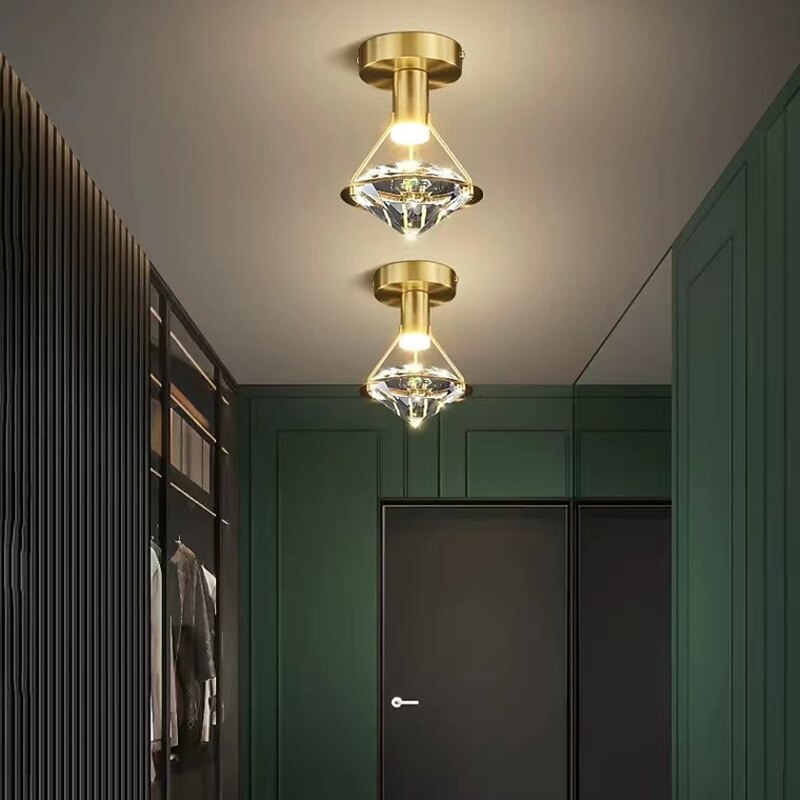 10cm Ceiling Light Unique Design Ceiling Lights Copper Brass Modern 220-240V3