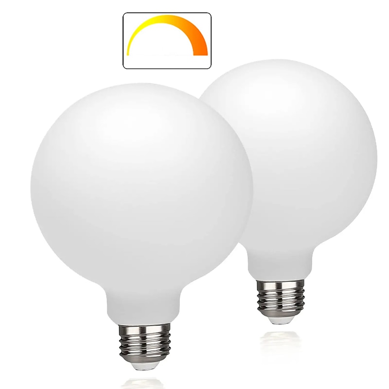 G80 5W LED Globe Lights Dimmable LED Edison Bulb 6000K- 2700K 450lm E27 Base Opalescent Glass Facing AC220V Very Suitable for Vanity Mirror Floor Lamp3
