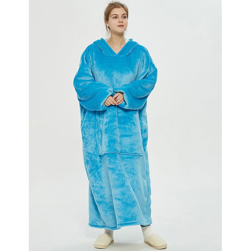 Adults' Solid Color Leopard Spot Oversized Hoodie Blanket Wearable Blanket With Pocket Cartoon Onesie Pajamas Kigurumi Pajamas For Men and Women Carnival Masquerade Cartoon2