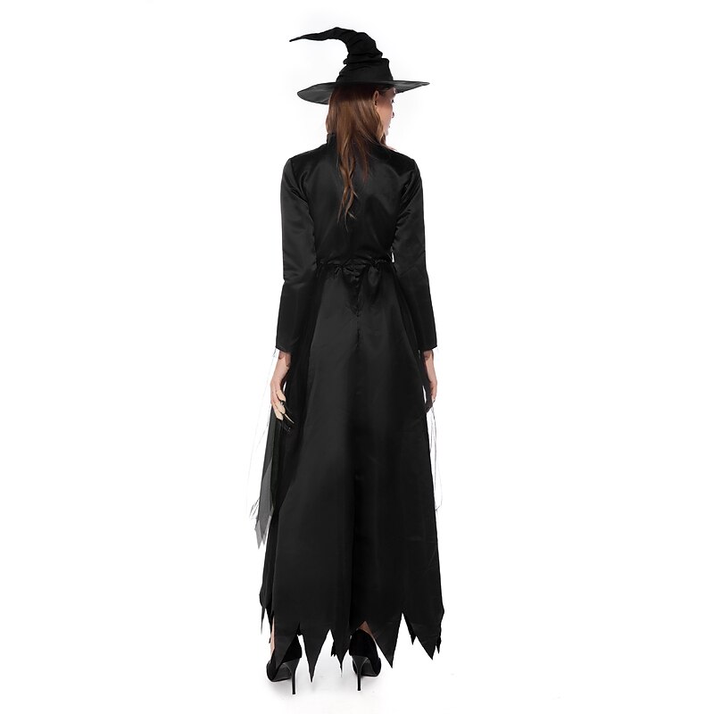 Couples Cosplay Witch Warlock Couples' Costumes Men's Women's Movie Cosplay Cosplay Costume Party Black Dress Hat Carnival Masquerade Valentine's  Day for Walpurgis Night3