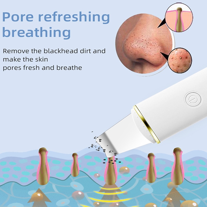 Ultrasonic Skin Scrubber Deep Face Cleaning Machine Peeling Shovel Facial Pore Cleaner Face Skin Scrubber Lift Machine3