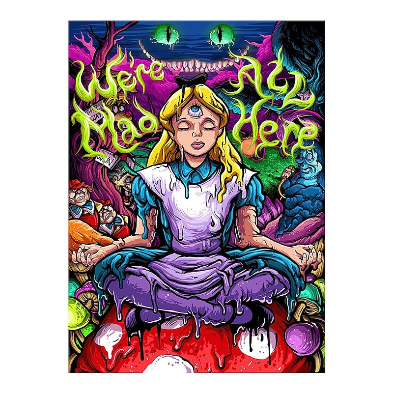 1 Panel Psychedelic  Prints Posters/Picture Women Modern Wall Art Wall Hanging Gift Home Decoration Rolled Canvas No Frame Unframed Unstretched4