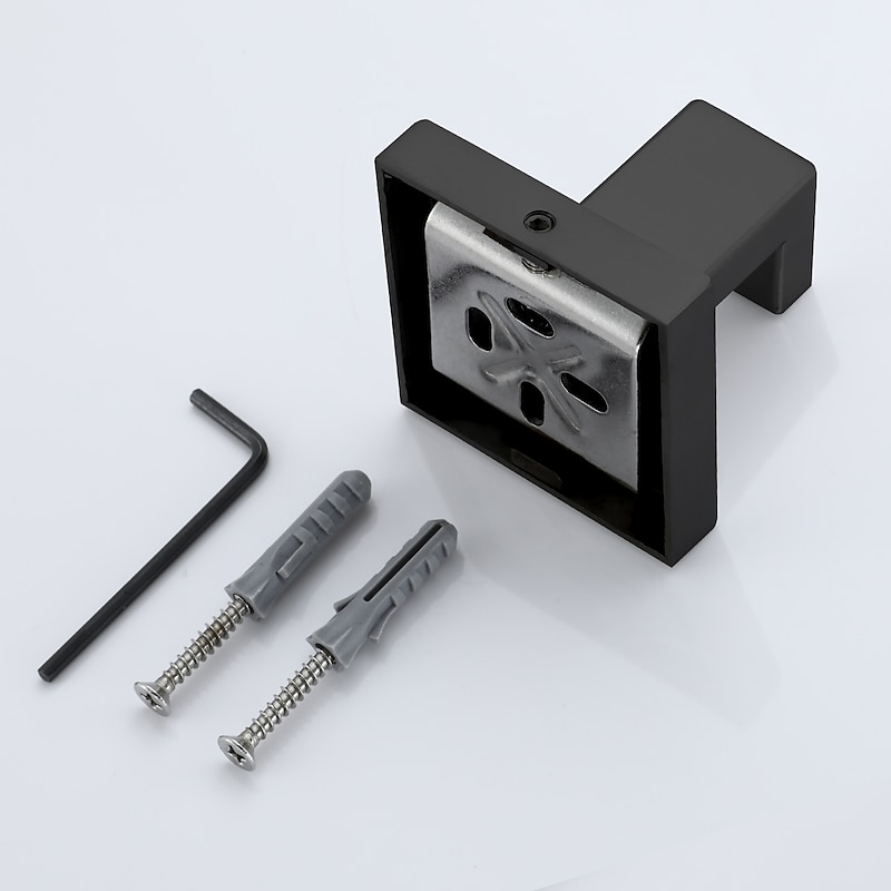 2pcs Wall Hooks for Coats,Stainless Steel Robe Hooks,Wall Mounted Coat Hooks For Bathroom,Bedroom,Kitchen(Black,Brushed Nickel,Golden)4