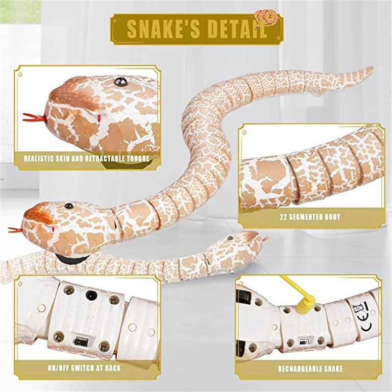 Simulation Remote control Snake toy Fast Moving Simulation Fake Rattlesnake robot toy Powered Snake Egg Controller Snake Horror Skills Toy for Children to play for Halloween4