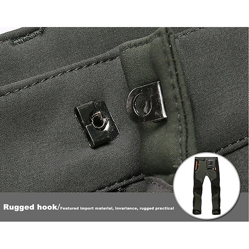 Women's Fleece Lined Pants Waterproof Hiking Pants Trousers Softshell Pants Patchwork Winter Outdoor Windproof Warm Breathable Lightweight Bottoms Army Green Orange Hunting Fishing Camping Skiing 17