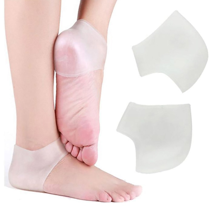 2Pcs/pair Feet Care Socks Silicone Moisturizing Gel Heel Socks Foot Skin Care Protectors Anti cracking Heel Protector Pain Relief
