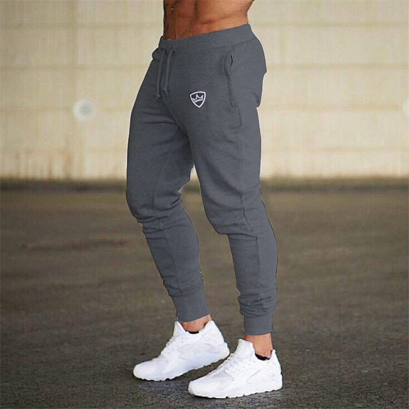 Men's Sweatpants Joggers Trousers Track Pants Drawstring Elastic Waist Geometric Pattern Sports Outdoor Athleisure ArmyGreen Black2