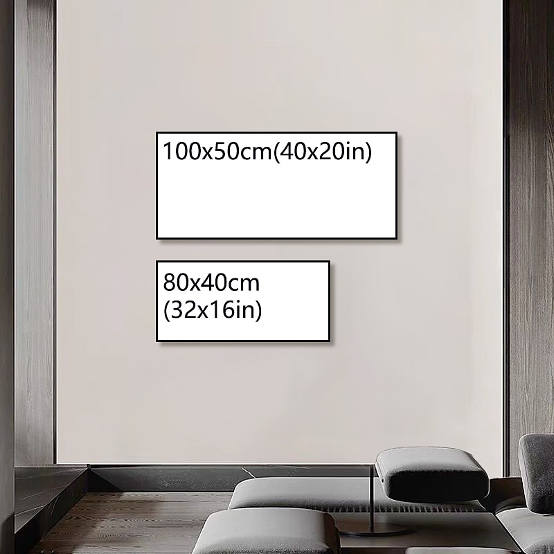 Handmade Oil Painting Canvas Wall Art Decoration Pedestrian Trees Autumn Scenery for Home Decor Stretched Frame Hanging Painting2