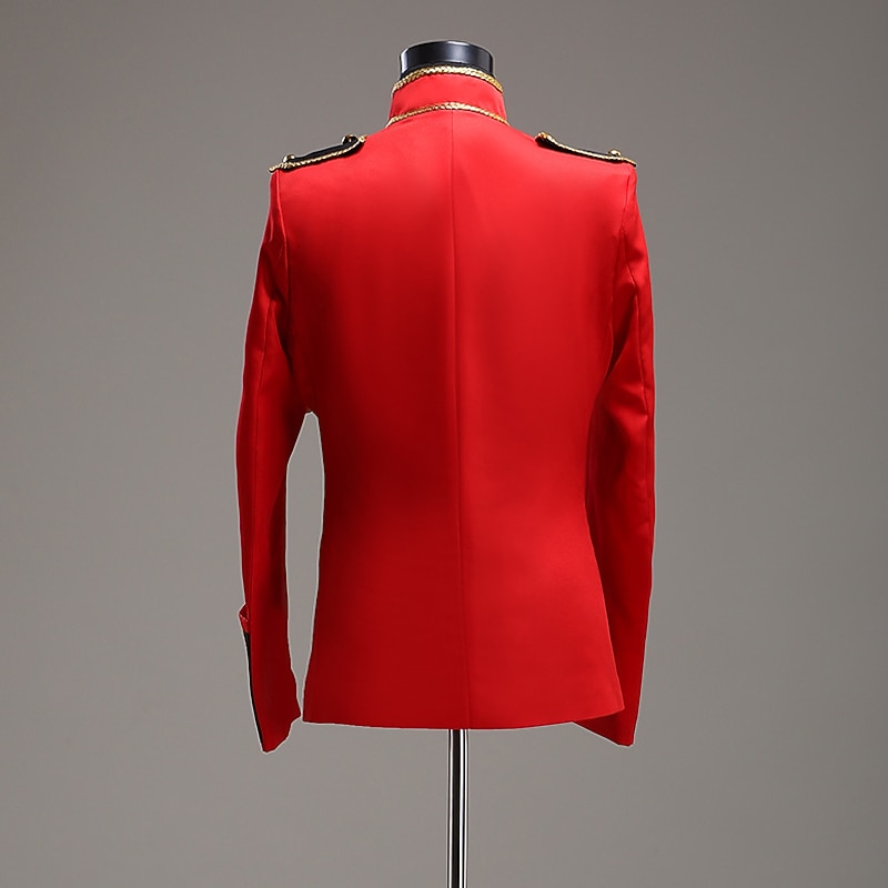 Coat Vintage Medieval Napoleon Jacket Coat Masquerade Outerwear Prince Aristocrat Vintage Embroidered Fancy Dress Men's Party Halloween Queen's Platinum Jubilee 2022 Adults' Coat3