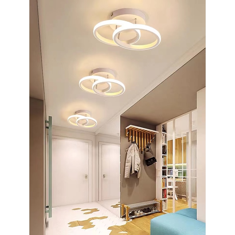 24cm Semi Flush Mount Ceiling Lights Metal Painted Finishes LED Nordic Style 3000/6000K 110-120v 220-240V2