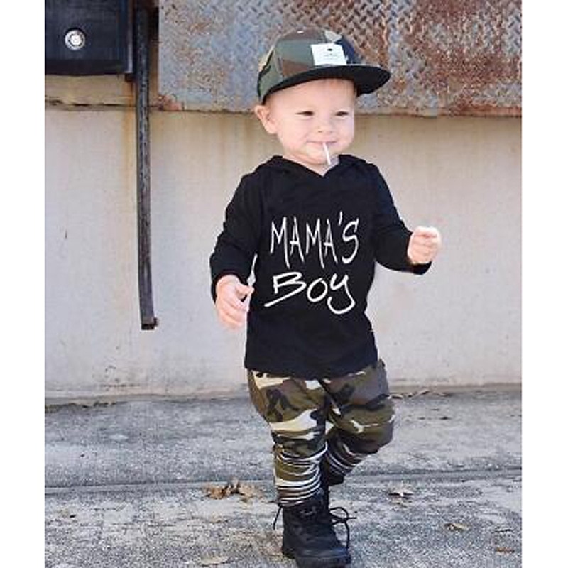Boys 3D Camo Camouflage Letter Hoodie & Sweatpants Set Clothing Set Long Sleeve Fall Winter Cool Toddler 1-5 Years Vacation Regular Fit2