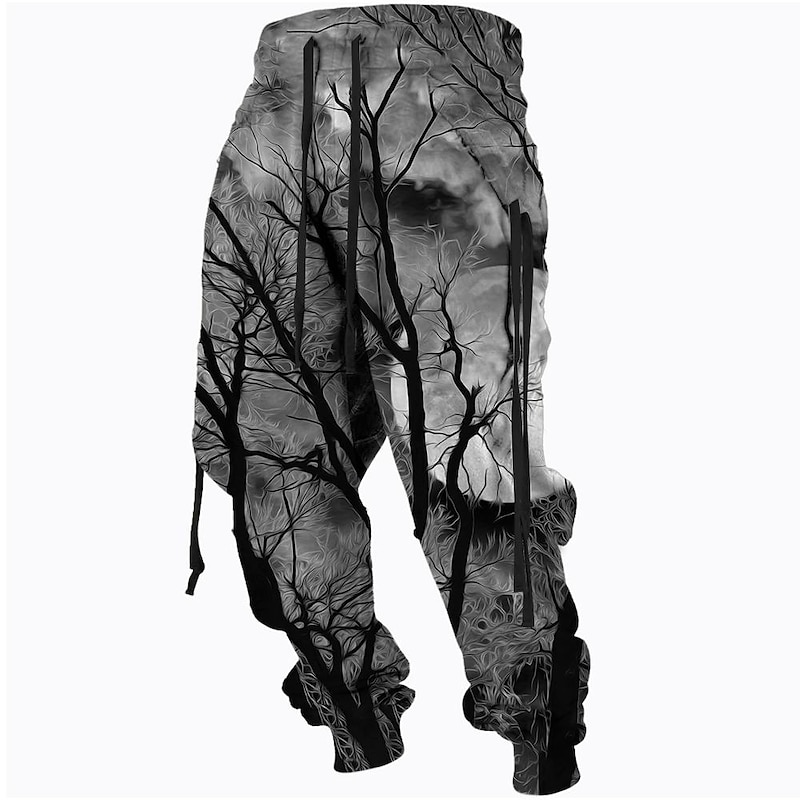 Men's Sweatpants Joggers Trousers Drawstring Side Pockets Elastic Waist Graphic Prints Comfort Breathable Sports Outdoor Casual Daily Cotton Blend Terry Streetwear Designer Yellow Red Micro-elastic3