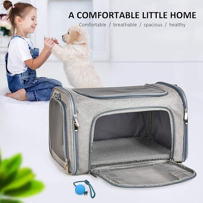 Pet Carrier Airline Approved Pet Carrier Dog Carriers for Small Dogs, Cat Carriers for Medium Cats Small Cats, Small Pet Carrier Small Dog Carrier Airline Approved Dog Cat Pet Travel （50cm*34cm*34CM）4