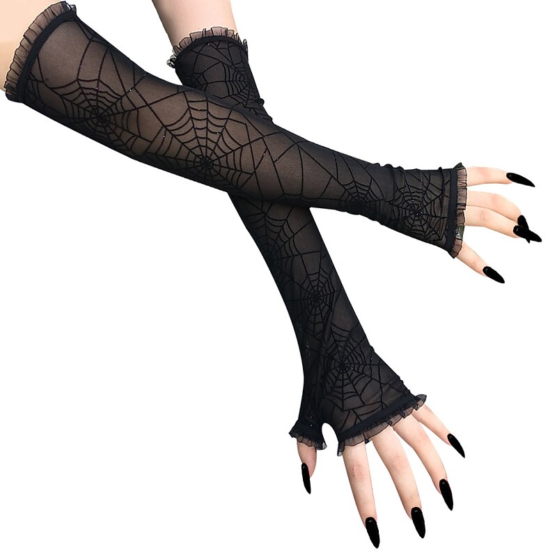 Witch Gloves Adults' Women's Punk Gothic Halloween Halloween Carnival Mardi Gras Easy Carnival Costume for Walpurgis Night2