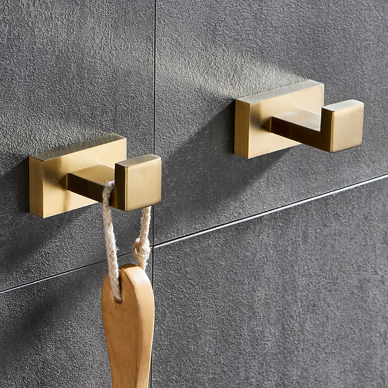 Wall Hooks,SUS304 Wall Mounted Robe Hooks,Stainless Steel Bathroom Coat Hooks for Bathroom,Kitchen,Bedoom(Black/Chrome/Golden/Brushed Nickel)4