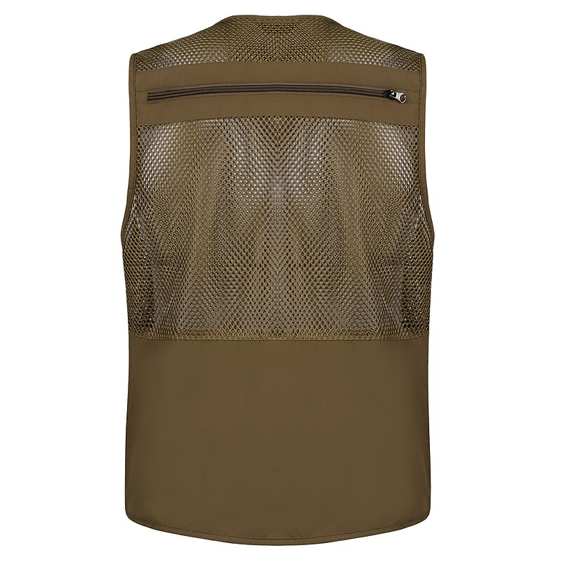 Men's Fishing Vest Hiking Vest Summer Outdoor Lightweight Work Safari Travel Photo Vest with 16 Pockets Breathable Quick Dry Mesh Polyester Orchid Black Light Green Hunting4