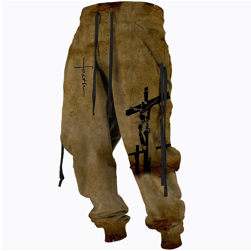 Men's Sweatpants Joggers Trousers Drawstring Elastic Waist Ribbon Graphic Prints Comfort Breathable Sports Outdoor Casual Daily Cotton Blend Terry Streetwear Designer Red Purple Micro-elastic