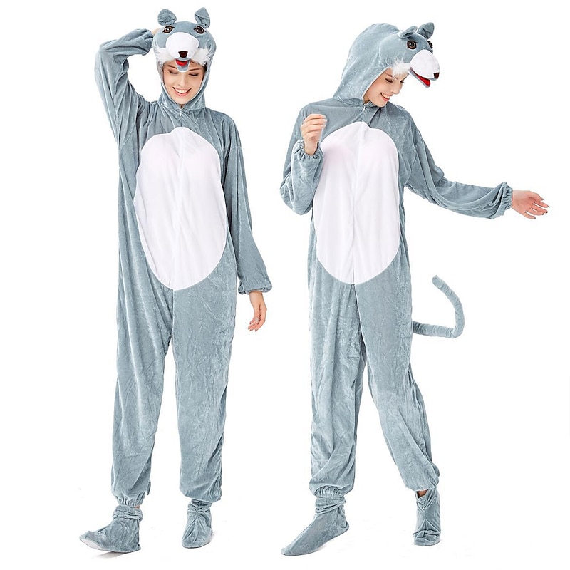 Adults' Character Onesie Costume Carnival Costume Wolf Onesie Pajamas Kigurumi Pajamas For Men and Women Carnival Cartoon