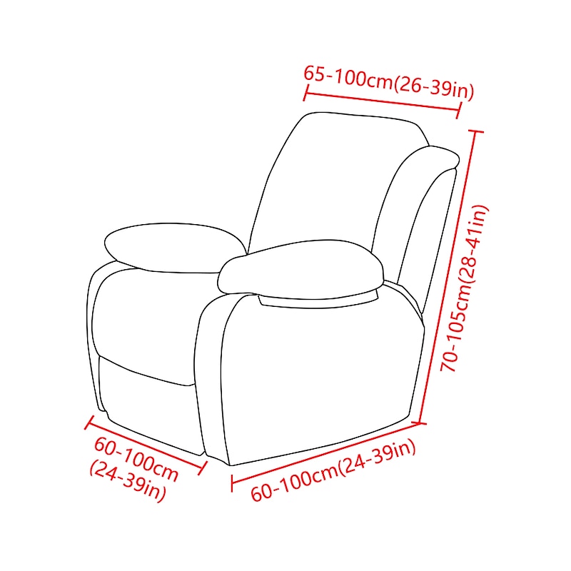 Recliner Covers Slipcovers Super Stretch Floral Printed Sofa Couch Cover Non Slip 1 Seater Lazy Boy Chair Covers Furniture Protector with Side Pocket for Living Room2