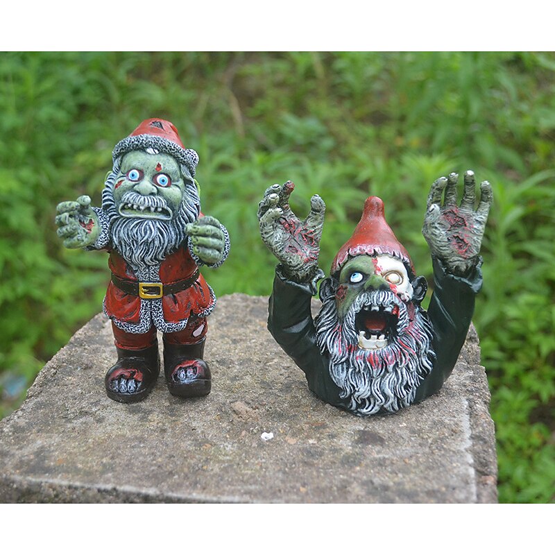 Halloween Ghost Festival Zombie Gnome Bust Statue Resin Handicraft Ornaments Garden Courtyard Decoration4