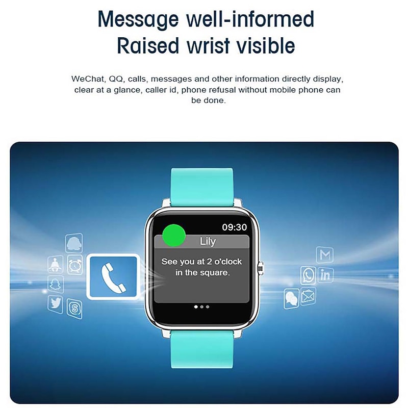 P22 Smart Watch 1.3 inch Smartwatch Fitness Running Watch Bluetooth Pedometer Fitness Tracker Activity Tracker Compatible with Android iOS Women Men Long Standby Camera Control Anti-lost IP 67 42.5mm2