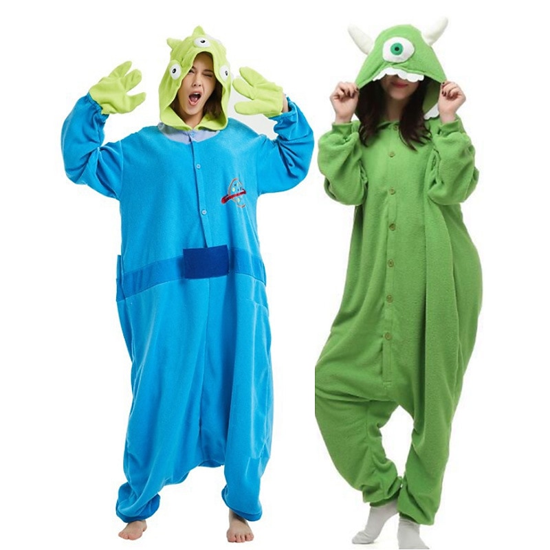 Adults' Cartoon Group Costume Nightwear Onesie Costume Carnival Costume Cartoon Onesie Pajamas Kigurumi Pajamas Funny Costume For Men and Women Carnival Cartoon