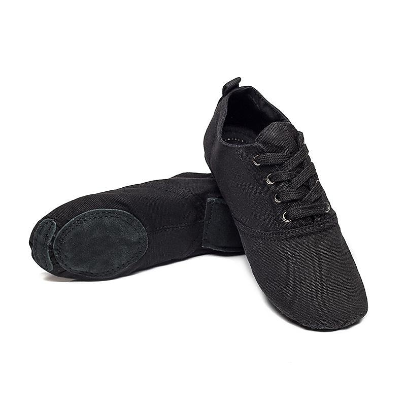 Women's Canvas Jazz Dance Shoes – Lace-Up Split Sole Dance Sneakers, Lightweight and Flexible for Ballroom or Practice4