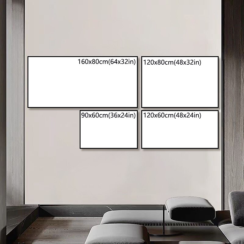 Oil Painting 100% Handmade Hand Painted Wall Art On Canvas Horizontal Panoramic Abstract Landscape Modern Home Decoration Decor Rolled Canvas No Frame Unstretched2