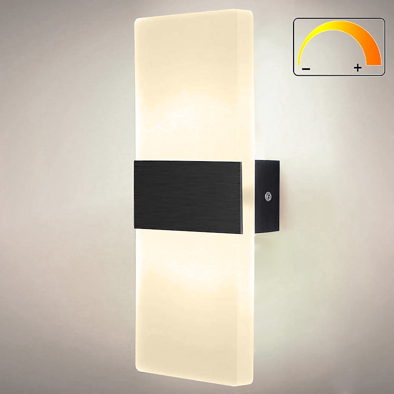 Modern Dimmable LED Acrylic Wall Lamp 7W Warm LightWhite Light Up and Down Light is Applicable to Bedroom Corridor Stair Indoor Home Decoration Lighting Fixtures2