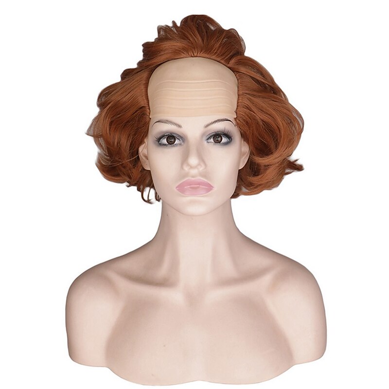 Cosplay Wig For Pennywise Wig Bald Head Clown Fluffy Wavy Wig Halloween Wigs