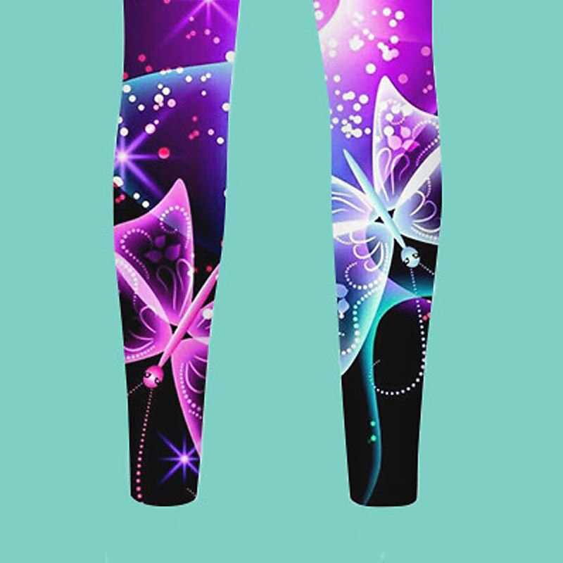 Girls' 3D Animal Butterfly Pants Leggings Fall Winter Active Cute 3D Print Kids 3-12 Years Outdoor Vacation Street Regular Fit4