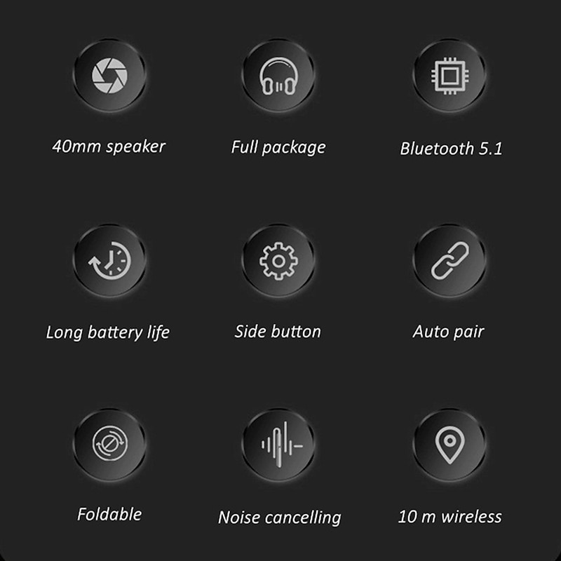 L700 Over-ear Headphone Over Ear Bluetooth 5.1 Noise cancellation Stereo Surround sound for Apple Samsung Huawei Xiaomi MI  Everyday Use Mobile Phone2