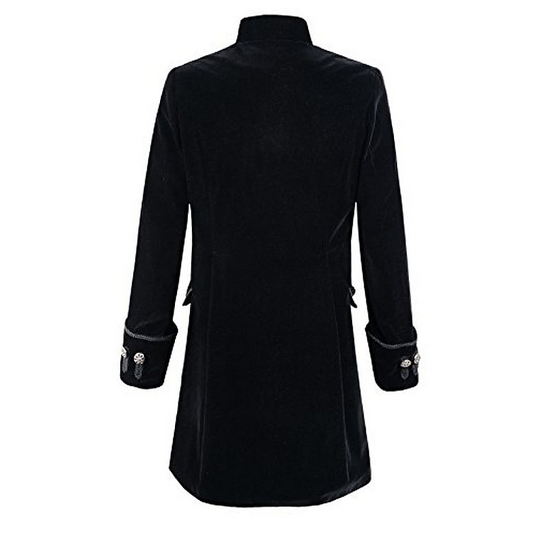 Men's Winter Coat Peacoat Coat Business Casual Winter Fall Cotton Blend Windproof Warm Outerwear Clothing Apparel Stylish Casual non-printing Pure Color Pocket Stand Collar Single Breasted3