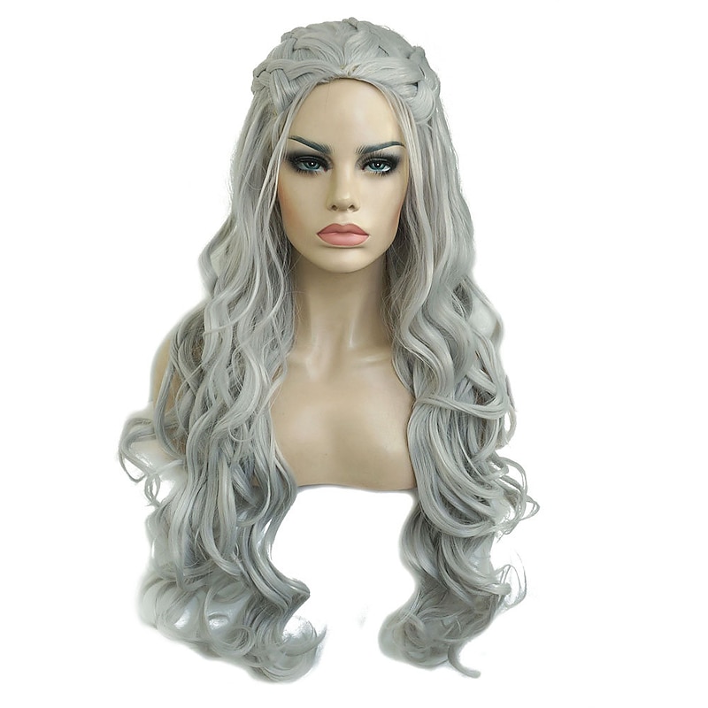 House of the Dragon Daenerys Targaryen  Wig Wig Cosplay Wig  Wig white blonde long wavy wig  Wig for women Daenerys Targaryen Dragon Princess Wig3