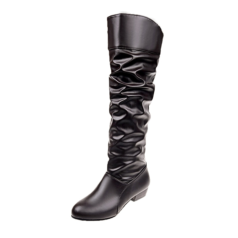 Women's Knee-High Slouchy GoGo Boots - Retro Flat Heel Fashion Footwear for Parties, Festivals, and Everyday Style4