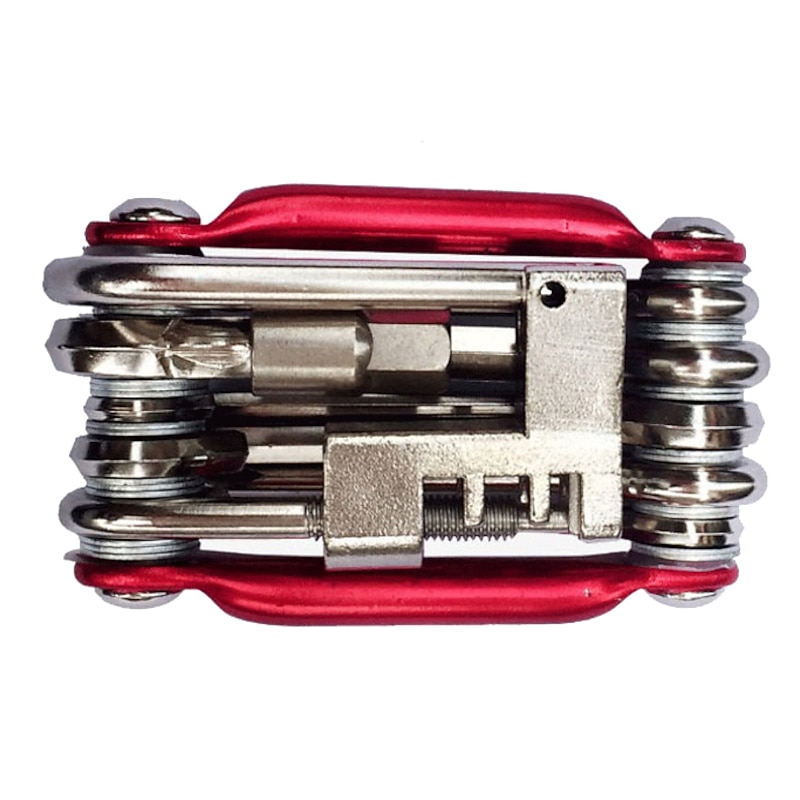 12 in 1 Multi-Function Bike Cycling Repair Tool Kit - Slotted Screwdriver, Phillips Screwdriver, Hex Key Wrench, Universal Chain Breaker, spoke wrench, with 1 pcs Bicycle Tire Pry Bars3