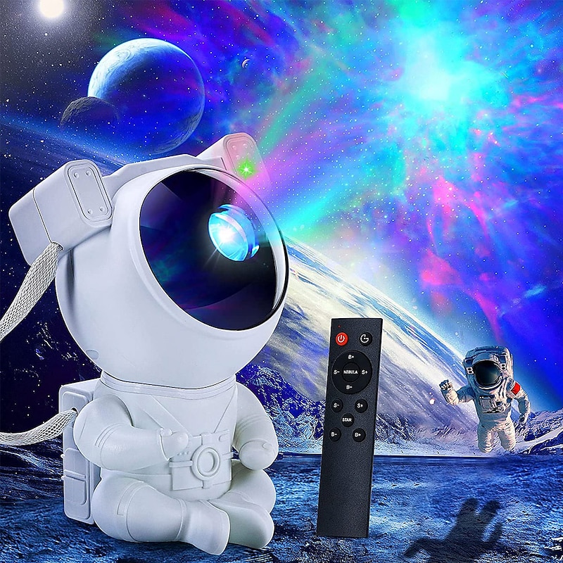Star Projector Astronaut Lamp Galaxy Night Light Starry Nebula Astro Projector with Remote Projection Space Lamp for Gaming Room Kid Adults Bedroom