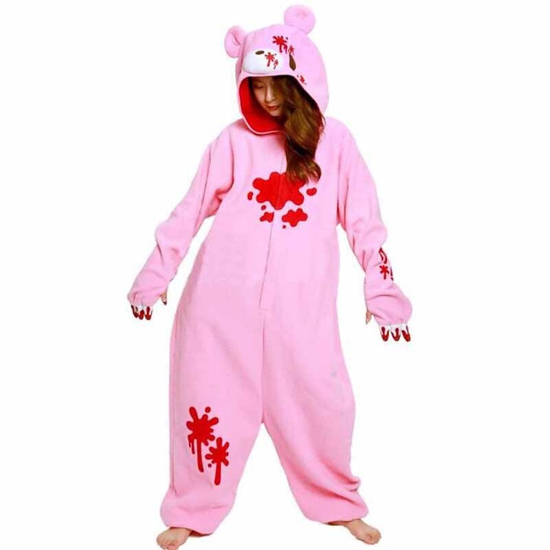 Adults' Cartoon Nightwear Onesie Costume Carnival Costume Cartoon Onesie Pajamas Kigurumi Pajamas Funny Costume For Men and Women Carnival Cartoon2