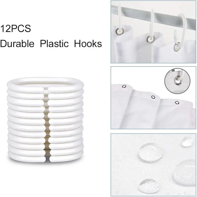 Shower Curtain with Hooks 180cm*180cm(70"*70")Polyester Suitable for Separate Wet and Dry Zone Divide Bathroom Waterproof Oil-proof Mandala Bohemian3