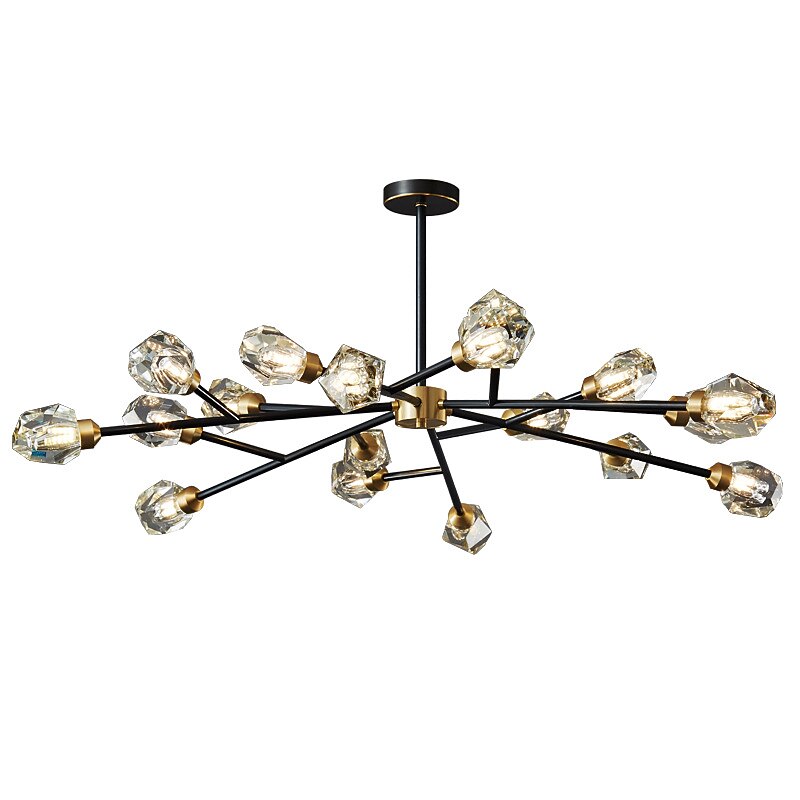 115/123 cm Chandelier LED Crystal Ceiling Light Copper Modern Dining Room Living Room 220-240V4