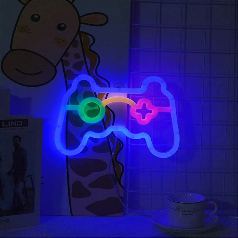 Neon Lights Decoration Game Controller Box Lamp Atmosphere Interior Decoration Lamp Led Back Panel Neon Lamp4