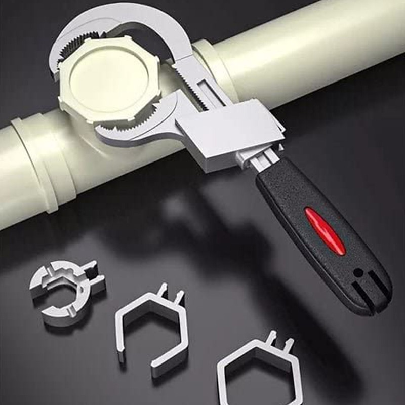 Universal Adjustable Double-ended Wrench Multifunctional Bathroom Plumbing Installation Tool Household Water Pipe Faucet Maintenance And Disassembly Tool2